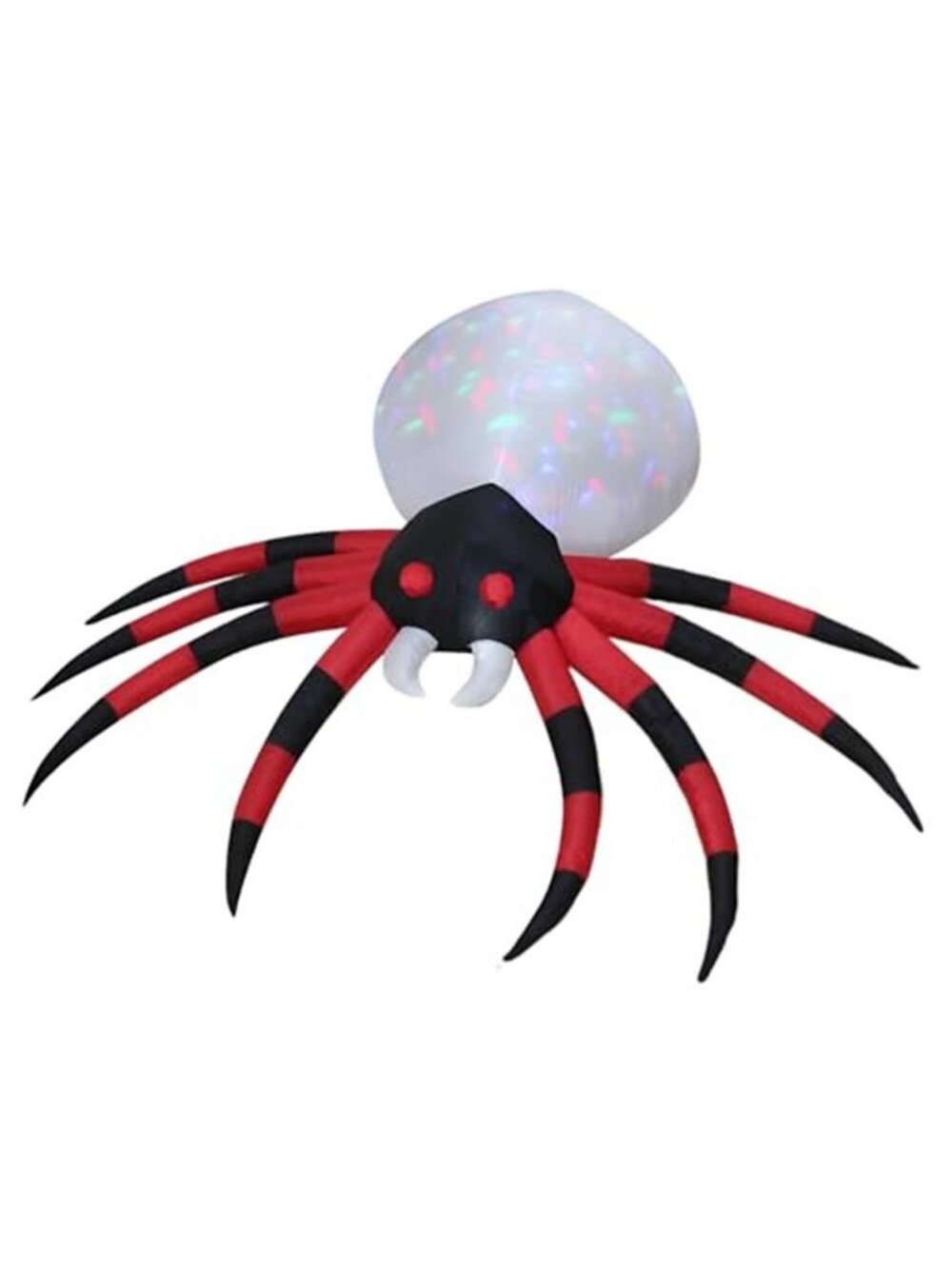 Halloween Inflatable Spider with Rotating Colorful Light Interior Outdoor